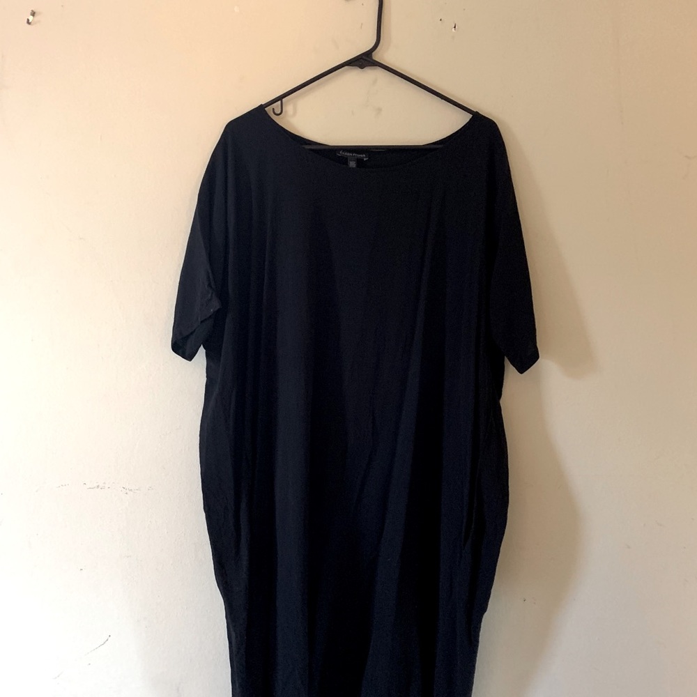 Size L Eileen Fisher 100% silk slouch dress
